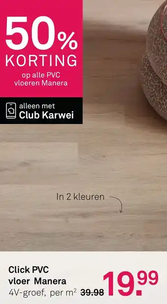 Karwei Click PVC vloer Manera aanbieding
