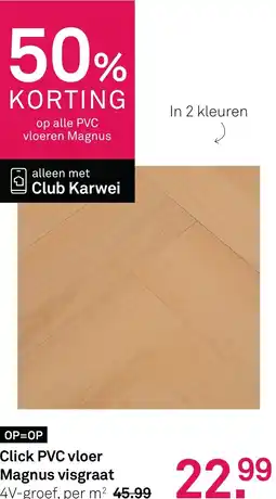 Karwei Click PVC vloer Magnus visgraat aanbieding