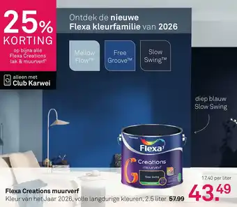 Karwei Flexa Creations muurverf aanbieding