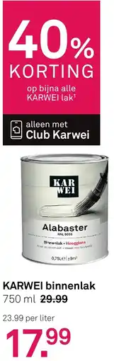 Karwei Karwei binnenlak aanbieding