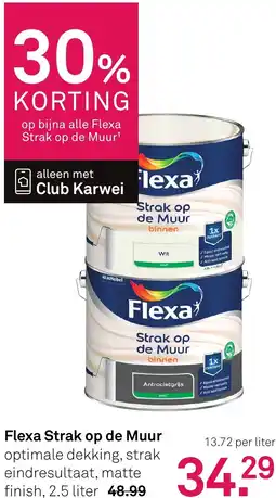 Karwei Flexa Strak op de Muur aanbieding