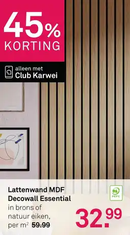 Karwei Lattenwand MDF Decowall Essential aanbieding