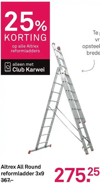 Karwei Altrex All Round reformladder 3x9 aanbieding