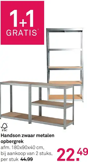 Karwei Handson zwaar metalen opbergrek aanbieding