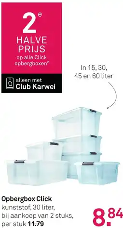 Karwei Opbergbox Click aanbieding