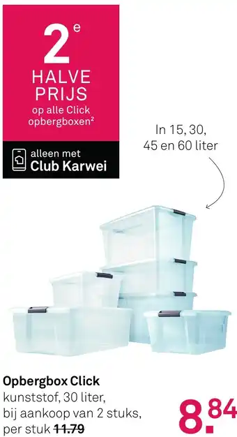 Karwei Opbergbox Click aanbieding