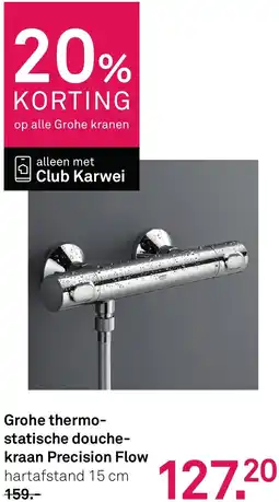Karwei Grohe thermostatische douchekraan Precision Flow aanbieding