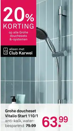 Karwei Grohe doucheset Vitalio Start 110/1 aanbieding