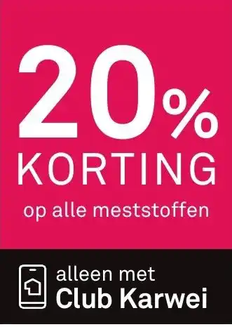 Karwei Op alle meststoffen aanbieding