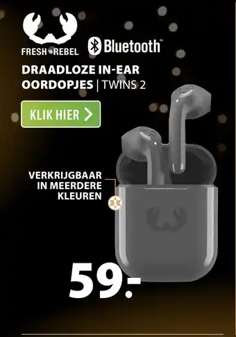 Expert FRESH 'N REBEL DRAADLOZE IN-EAR OORDOPJES aanbieding