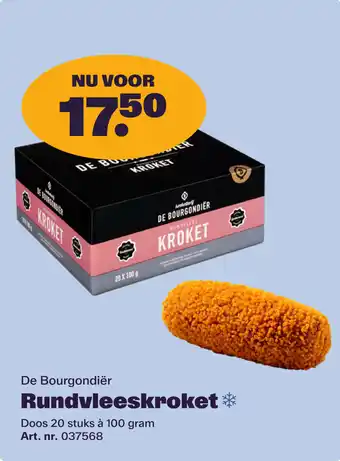 Bidfood De Bourgondiër Rundvleeskroket aanbieding