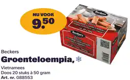 Bidfood Beckers Groenteloempia aanbieding