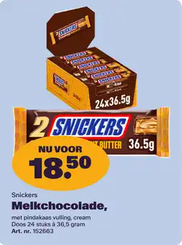 Bidfood Snickers Melkchocolade aanbieding