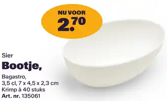 Bidfood Sier Bootje aanbieding