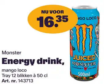 Bidfood Monster Energy drink aanbieding