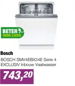 EP Bosch SMV4EBX34E Serie 4 EXCLUSIV Inbouw Vaatwasser aanbieding