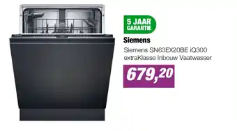 EP Siemens SN63EX20BE iQ300 extraklasse Inbouw Vaatwasser aanbieding