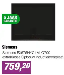 EP Siemens EX675HYC1M iQ700 extraKlasse Opbouw Inductiekookplaat aanbieding