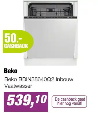 EP Beko BDIN38640Q2 Inbouw Vaatwasser aanbieding