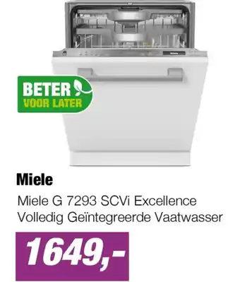 EP Miele G 7293 SCVI Excellence Volledig Geïntegreerde Vaatwasser aanbieding