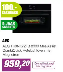 EP AEG TK8NK72FB 8000 MealAssist CombiQuick Heteluchtoven met Magnetron aanbieding