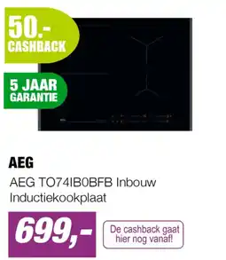 EP AEG TO741B0BFB Inbouw Inductiekookplaat aanbieding