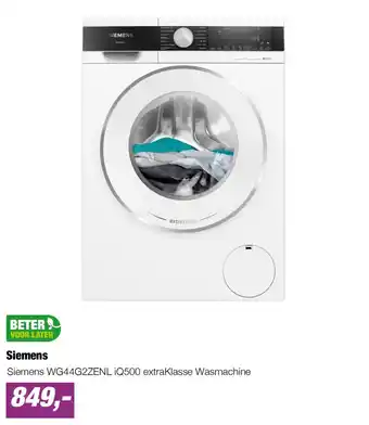 EP Siemens WG44G2ZENL iQ500 extraKlasse Wasmachine aanbieding
