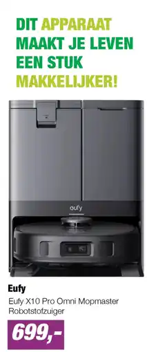 EP Eufy X10 Pro Omni Mopmaster Robotstofzuiger aanbieding