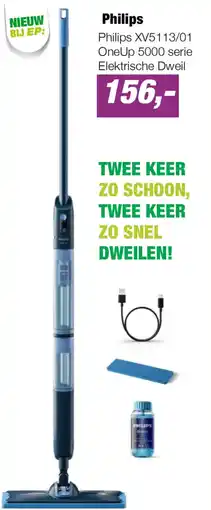 EP Philips XV5113/01 OneUp 5000 serie Elektrische Dweil aanbieding