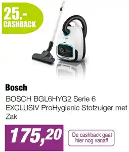 EP Bosch BGL6HYG2 Serie 6 EXCLUSIV ProHygienic Stofzuiger met Zak aanbieding