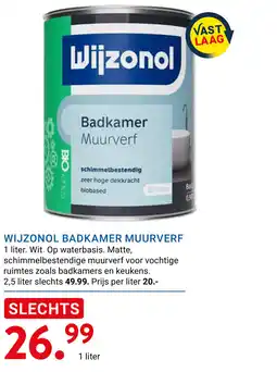 Kluswijs Wijzonol badkamer muurverf aanbieding