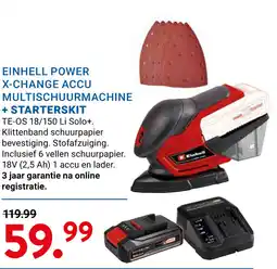 Kluswijs Einhell power x-change accu multischuurmachine + starterskit aanbieding