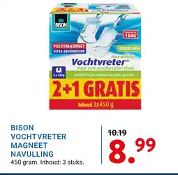 Kluswijs Bison vochtvreter magneet navulling aanbieding