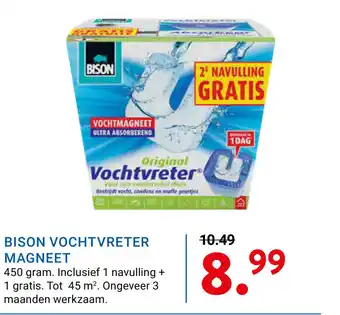 Kluswijs BISON VOCHTVRETER MAGNEET aanbieding