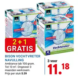 Kluswijs Bison vochtvreter navulling aanbieding