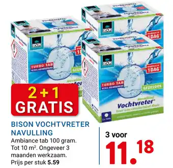 Kluswijs Bison vochtvreter navulling aanbieding