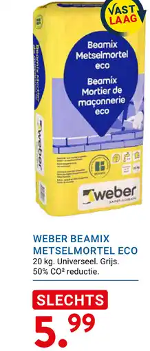 Kluswijs Weber beamix metselmortel eco aanbieding