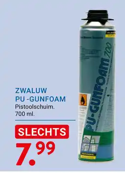 Kluswijs Zwaluw pu-gunfoam aanbieding