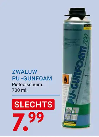 Kluswijs Zwaluw pu-gunfoam aanbieding