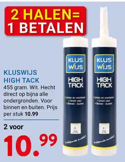 Kluswijs Kluswijs high tack aanbieding