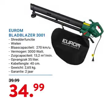 Kluswijs Eurom bladblazer 3001 aanbieding