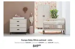 Babypark Europe Baby Olivia oatmeal retro set aanbieding