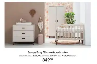 Babypark Europe Baby Olivia oatmeal retro set aanbieding