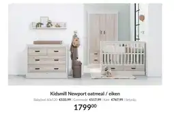 Babypark Kidsmill Newport oatmeal / eiken set aanbieding