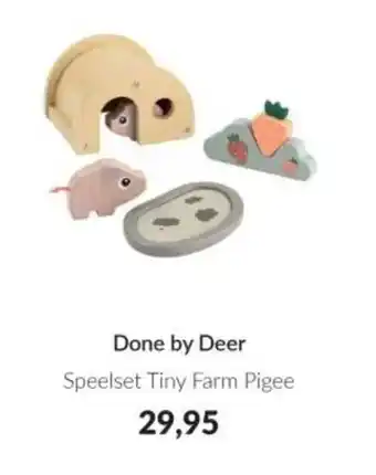 Babypark Done by Deer Speelset Tiny Farm Pigee. aanbieding