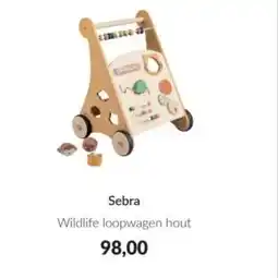 Babypark Sebra Wildlife loopwagen hout aanbieding