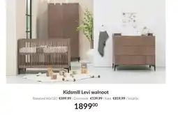 Babypark Kidsmill Levi walnoot set aanbieding