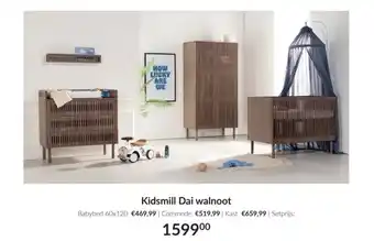 Babypark Kidsmill Dai walnoot set aanbieding
