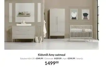 Babypark Kidsmill Amy oatmeal set aanbieding