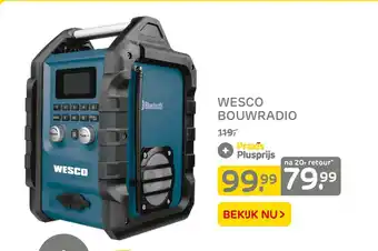 Praxis Wesco bouwradio aanbieding